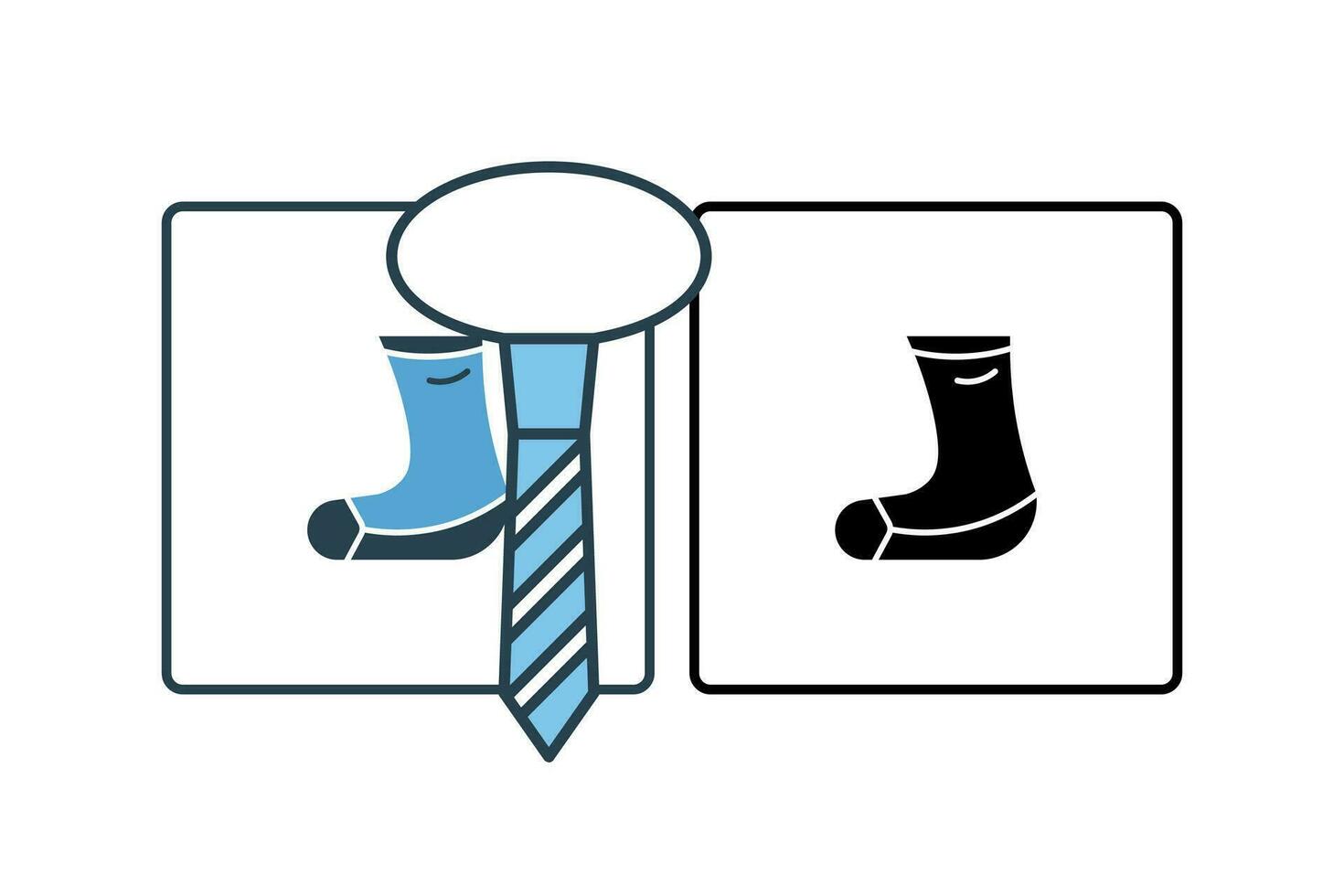 Socks Icon. Icon related to clothes icon set. solid icon style. Simple vector design editable