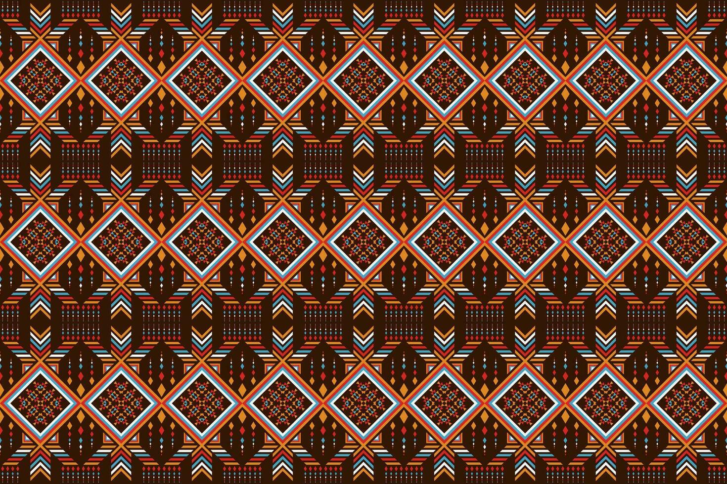 Geometric ethnic oriental seamless pattern traditional Design for fabric,carpet,clothing,background,wallpaper,wrapping,Vector illustration.aztec embroidery style. vector
