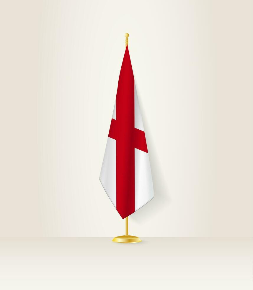 Alabama flag on a flag stand. vector