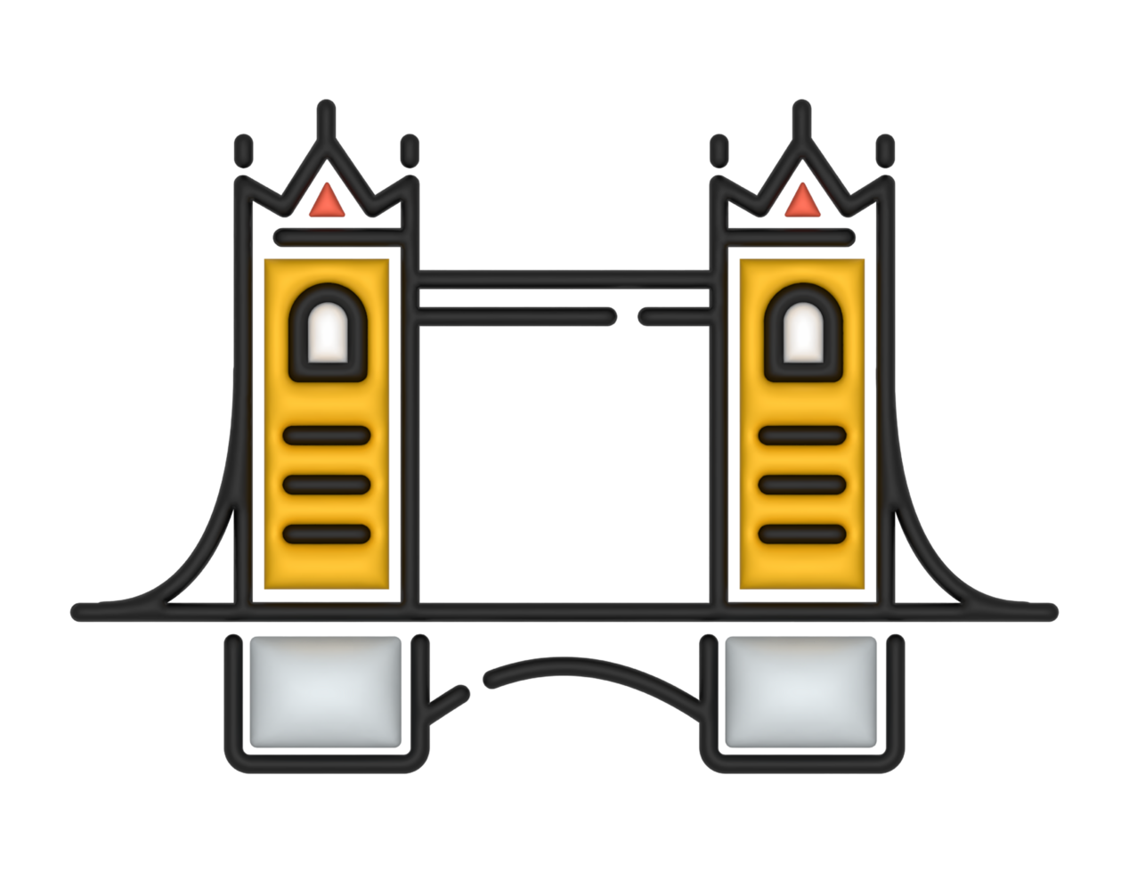 3d London Brücke auf ein transparent Hintergrund png