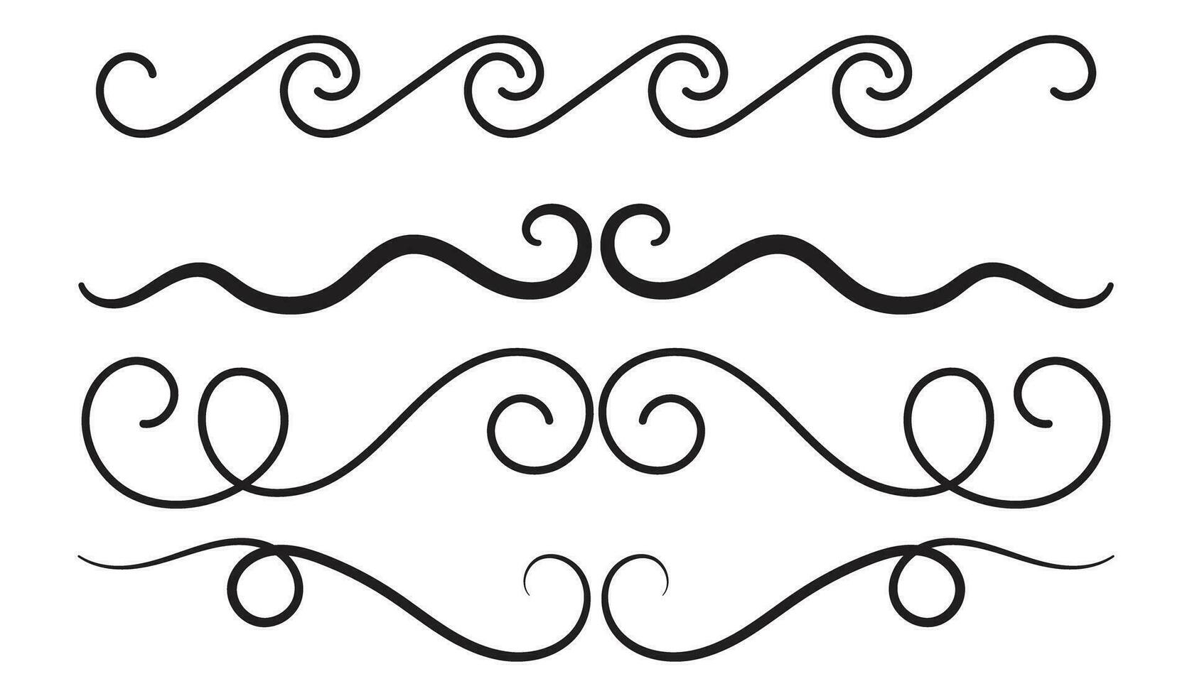 doodle hand drawing border text divider vector