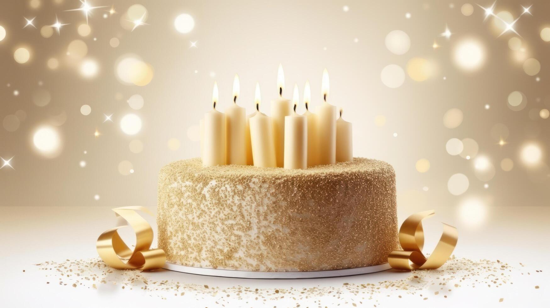 Golden Birthday cake background 27288879 Stock Photo at Vecteezy