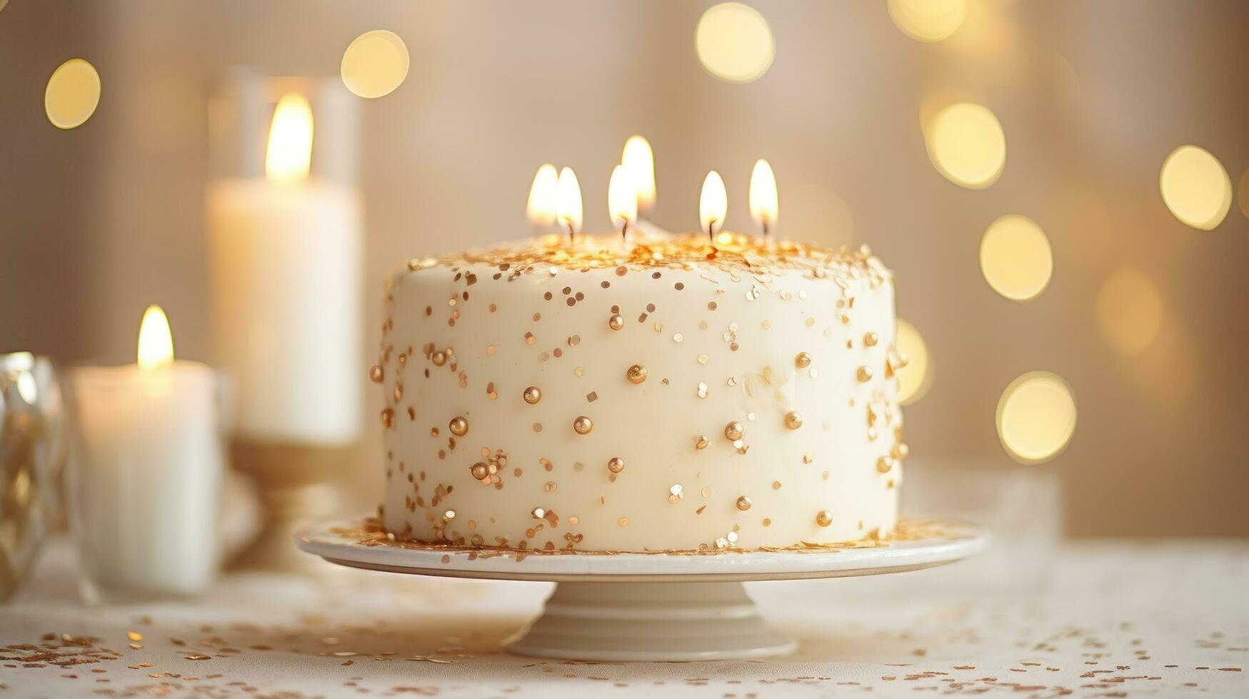 Golden Birthday cake background 27288900 Stock Photo at Vecteezy