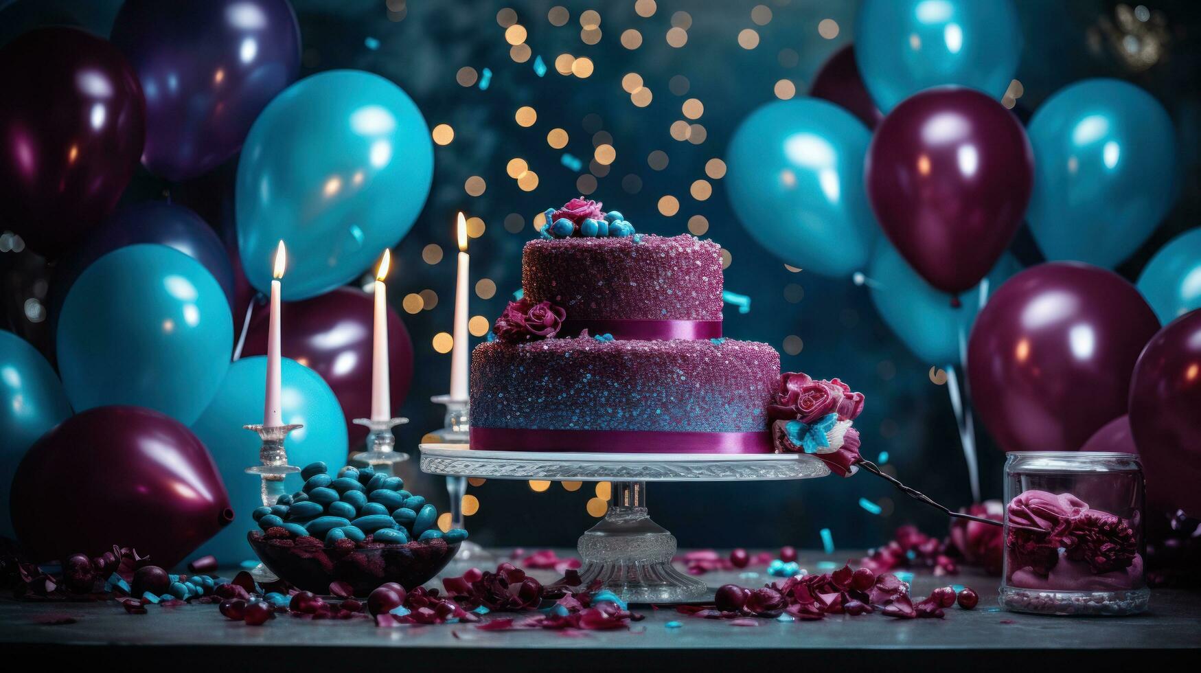 Birthday cake background photo