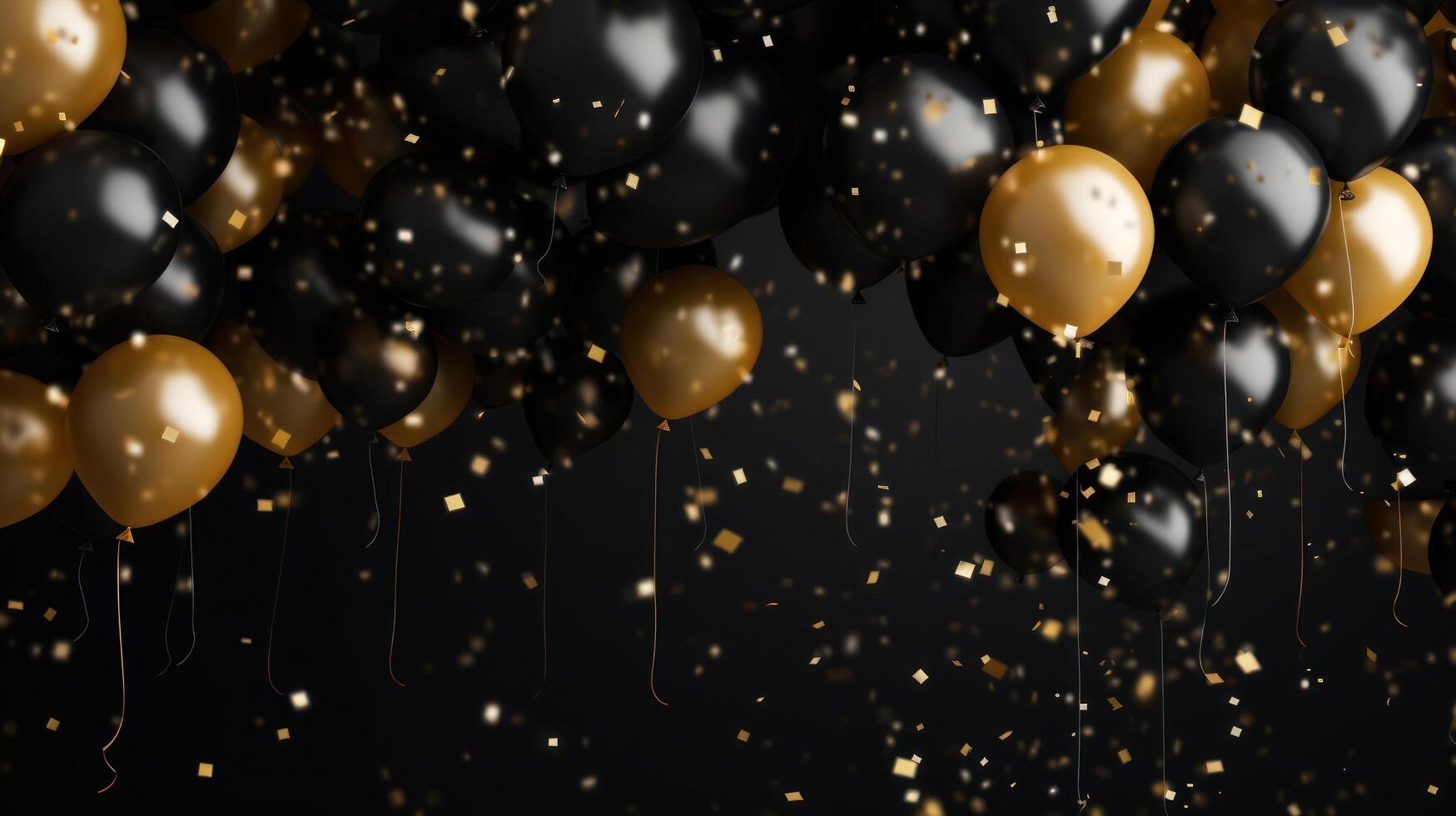 Black And Gold Birthday Background Stock Photos, Images and Backgrounds