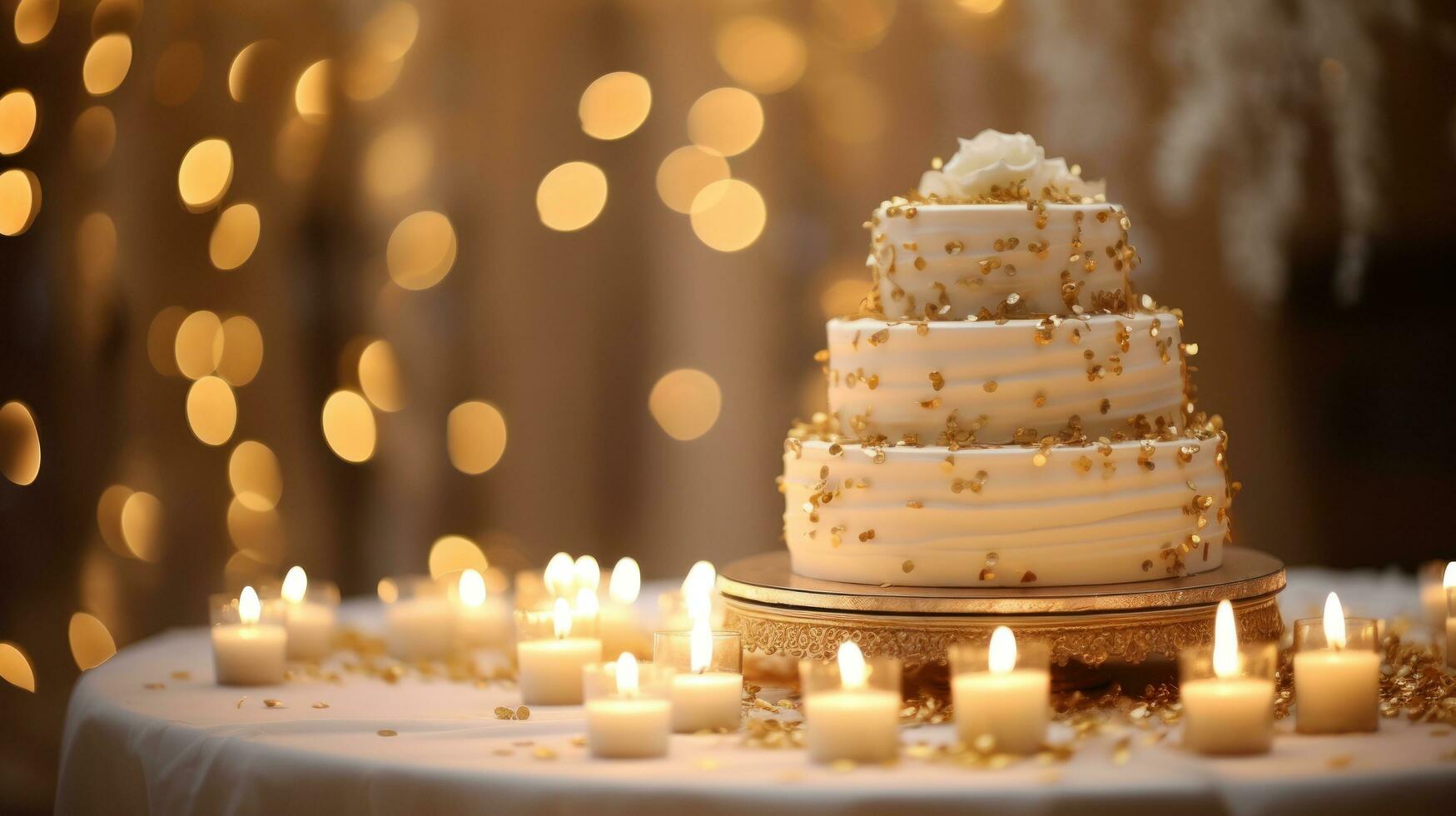 Golden Birthday cake background 27289081 Stock Photo at Vecteezy
