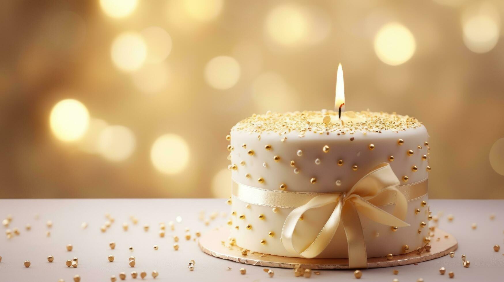 Golden Birthday cake background 27289170 Stock Photo at Vecteezy