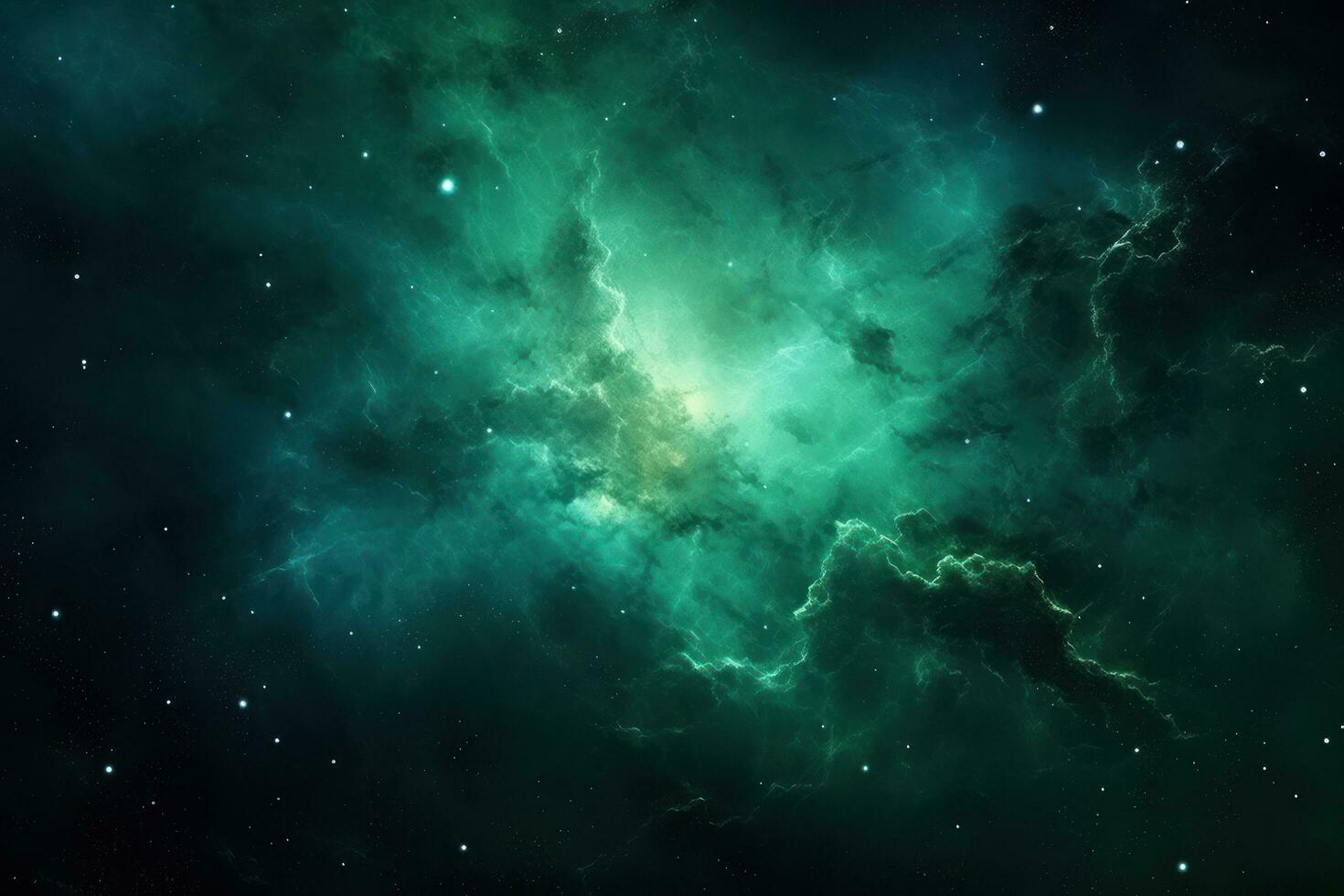 Green abstracr space background photo