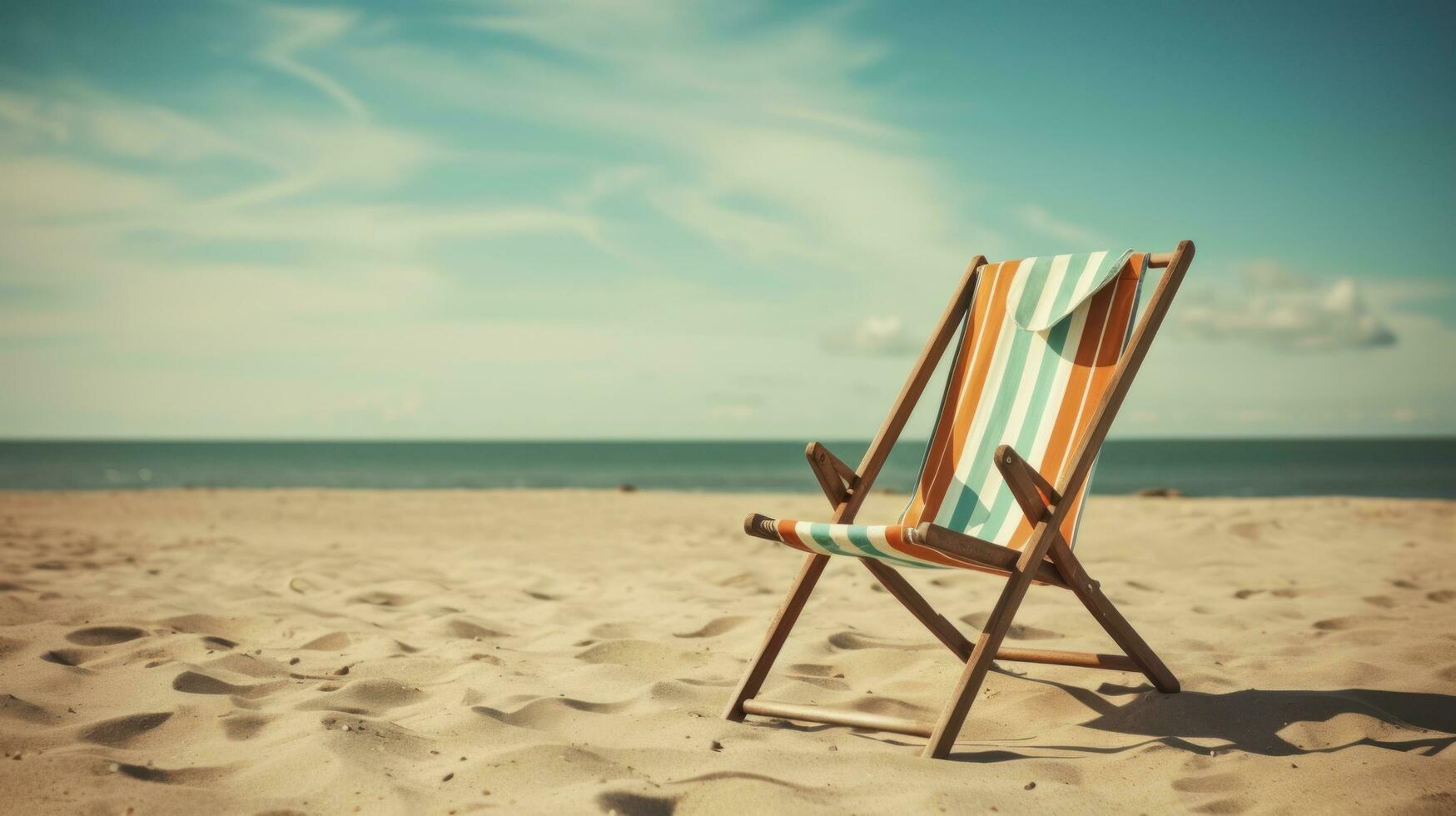 Vintage chair on the beach photo