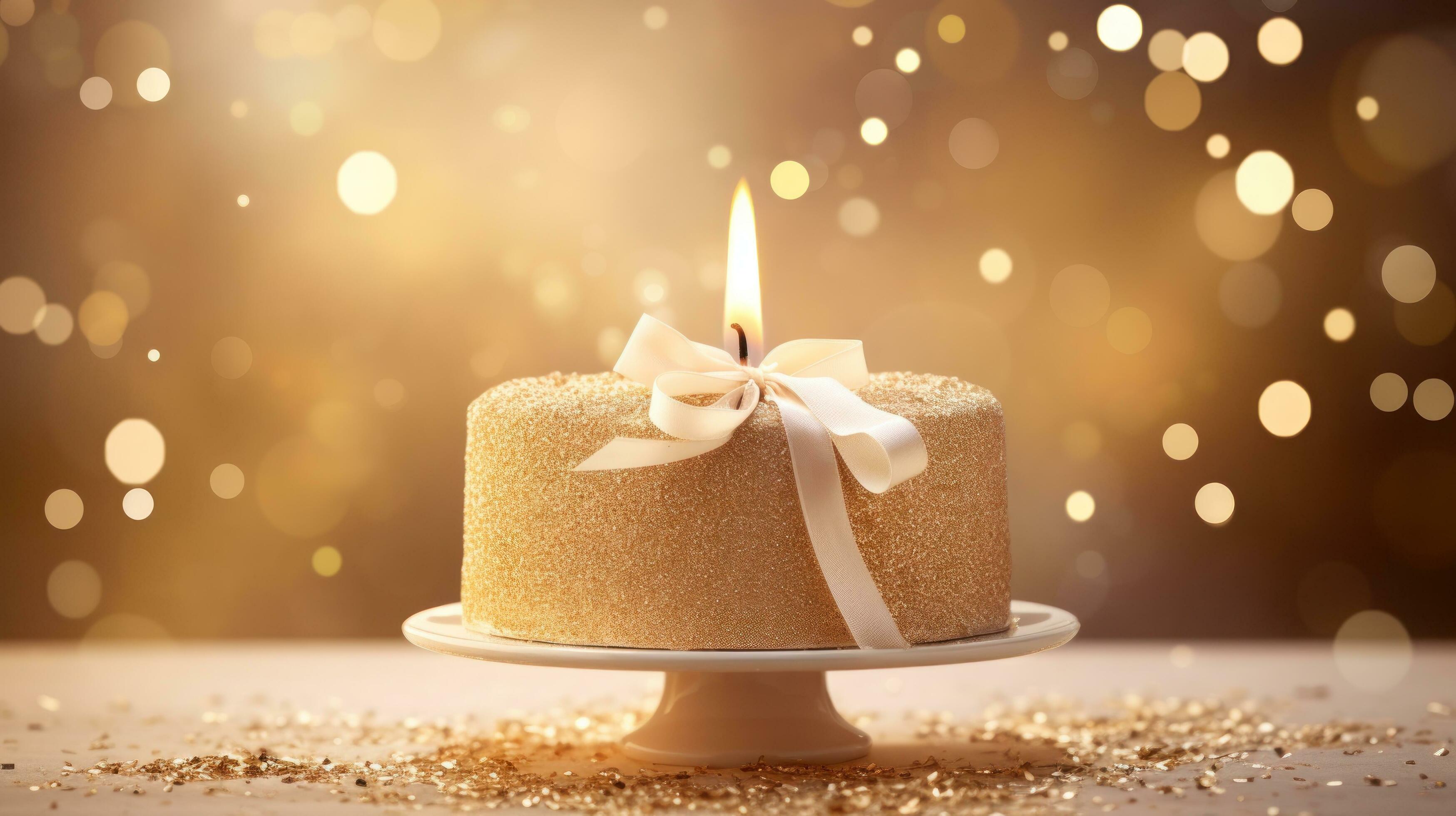 Golden Birthday cake background 27289235 Stock Photo at Vecteezy