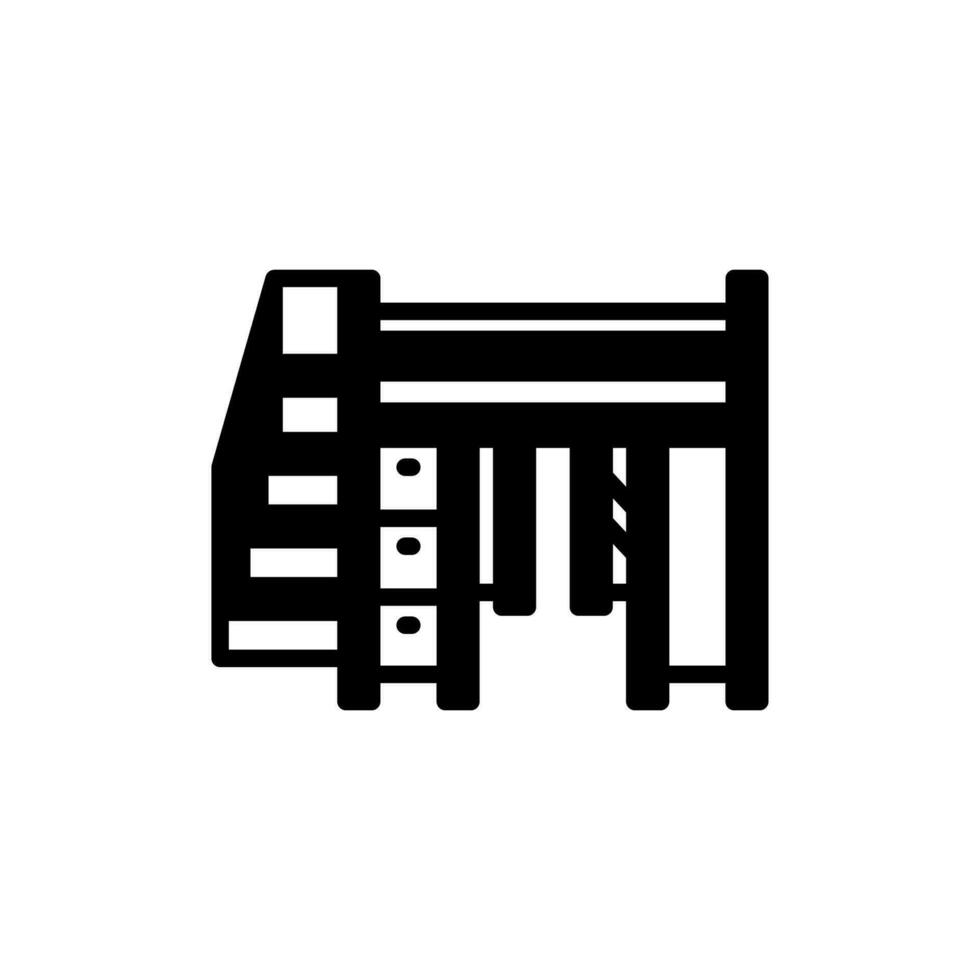 Loft Bed icon in vector. Logotype vector