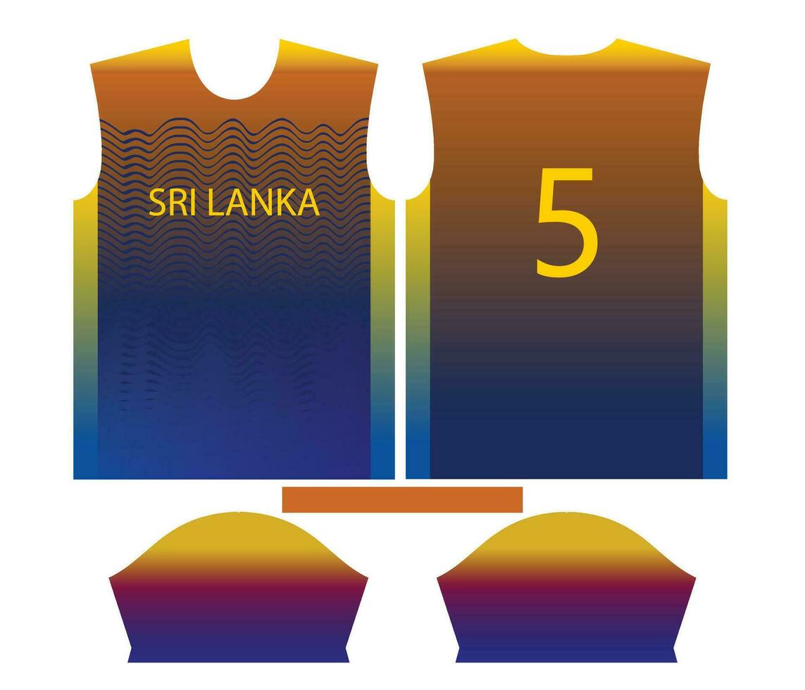 Srilanka cricket team sports kid design or Sri Lankan cricket jersey design vector