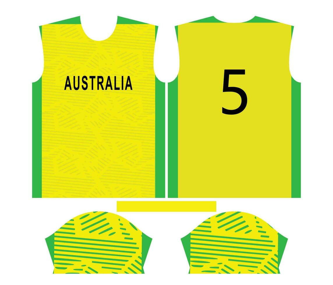 Australia Grillo equipo Deportes niño diseño o Australia Grillo jersey diseño vector