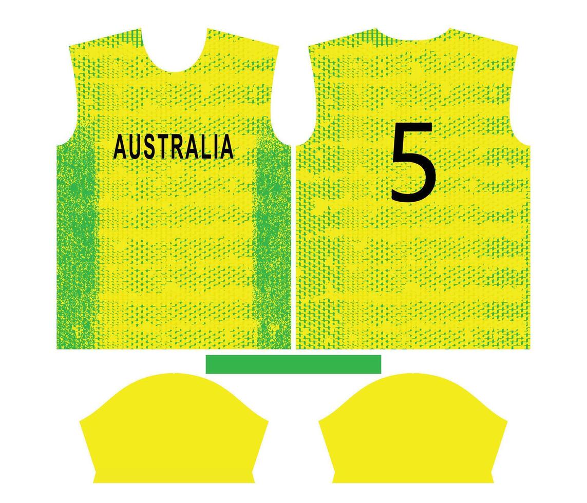 Australia cricket team sports kid design or Australia cricket jersey design vector