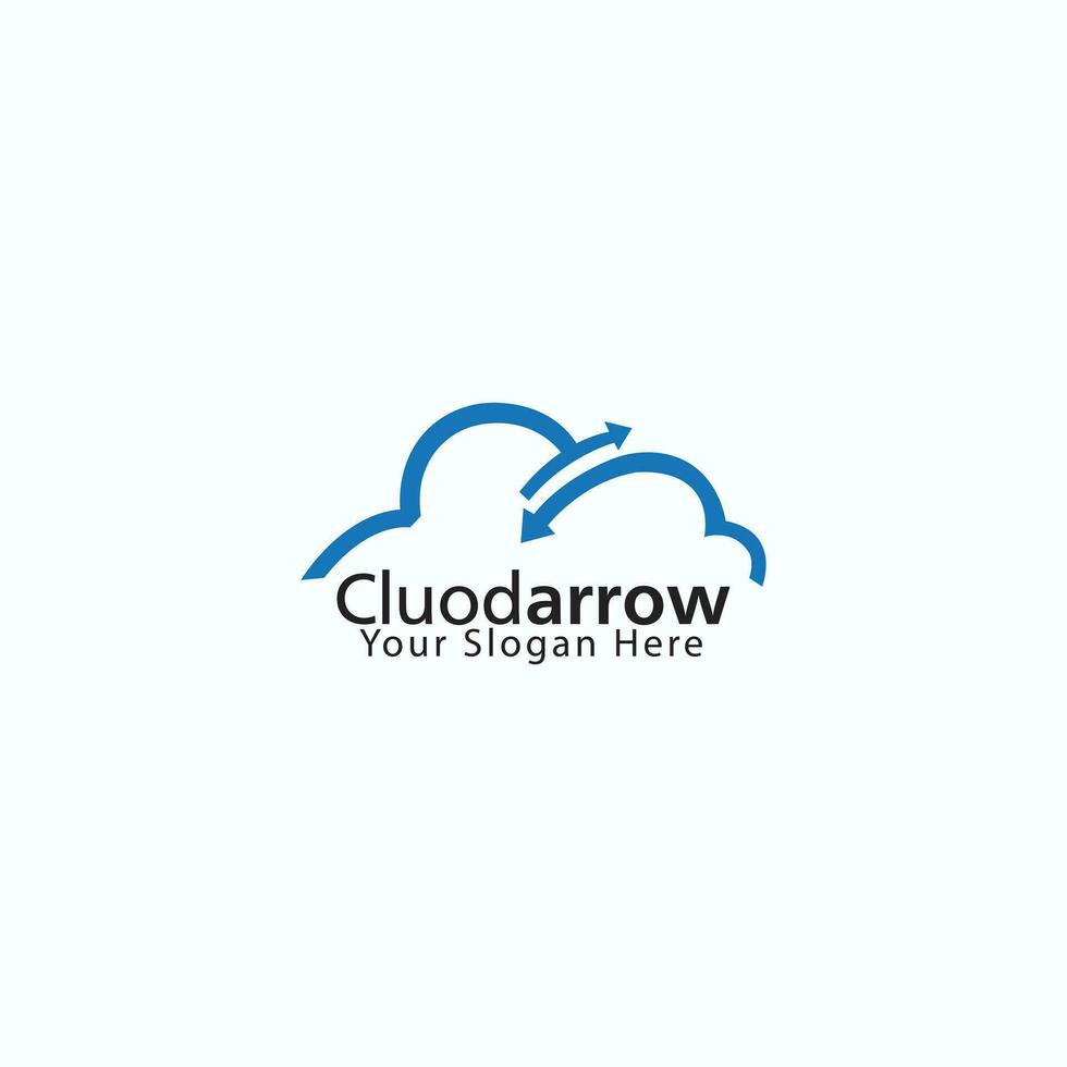 Cloud Logo template. Technology logo template. Business and Consulting logo template. Grow, arrow, vector