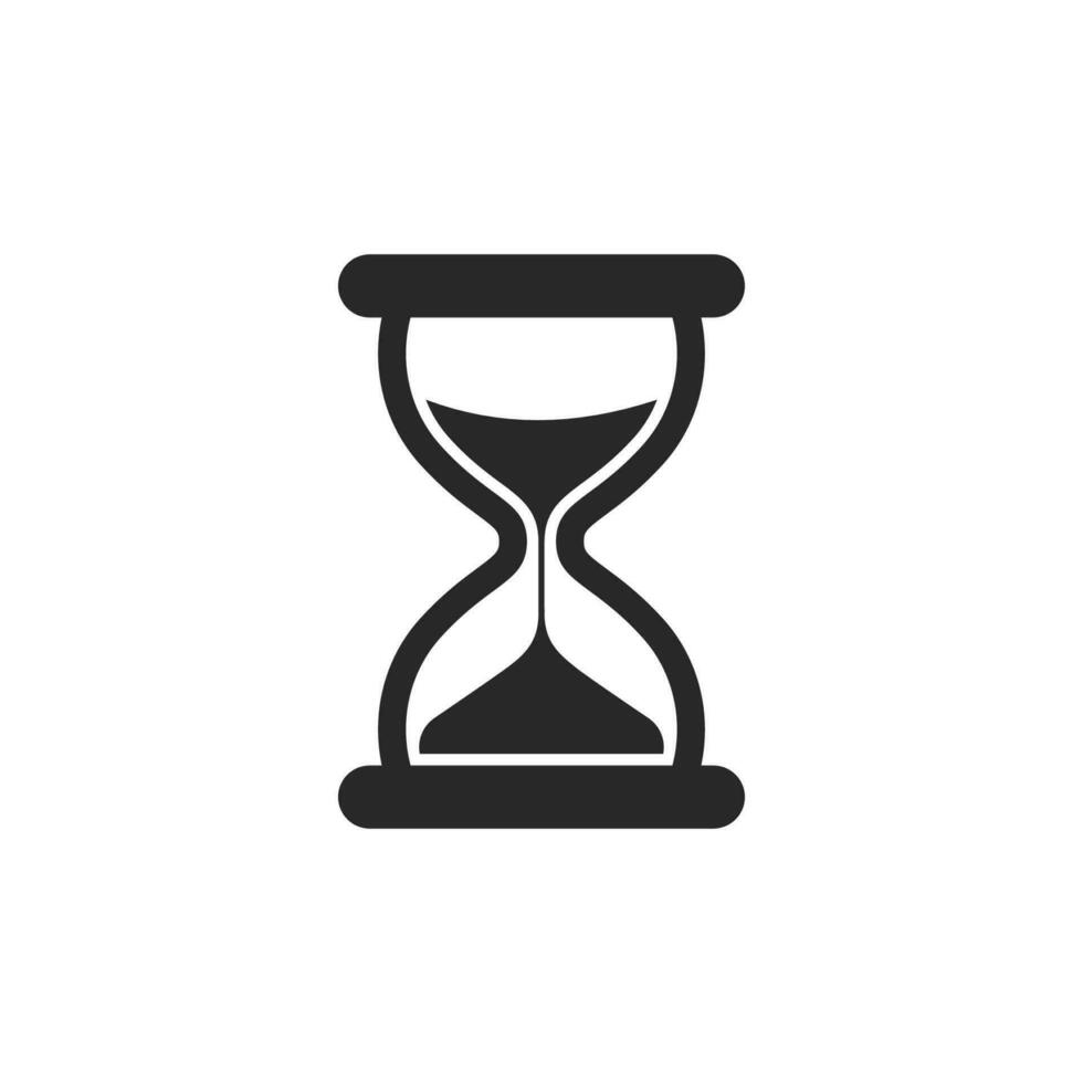 Hourglass icon vector. Hourglass timer icon in trendy flat design. Vector illustration