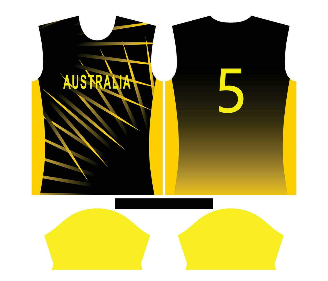 Australia cricket team sports kid design or Australia cricket jersey design vector