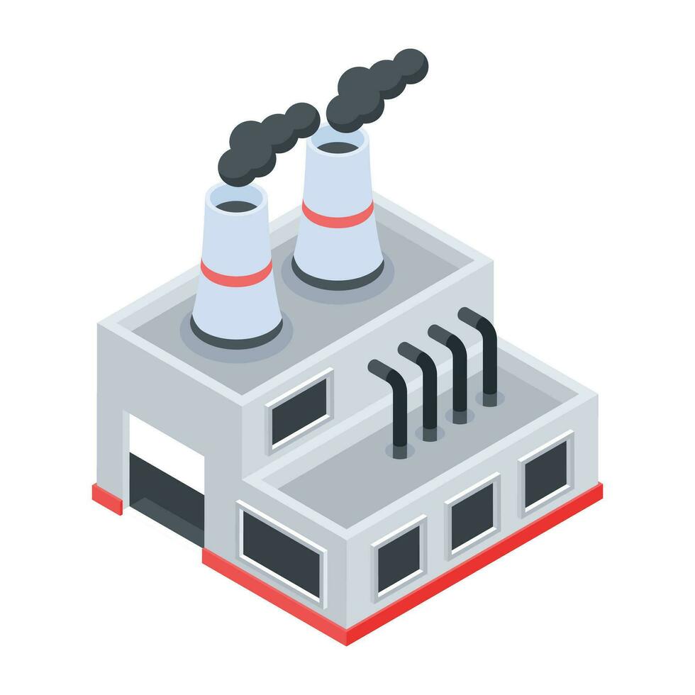 Industrial Equipment Isometric Icons vector