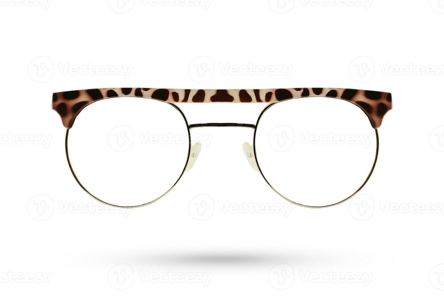 Fashion glasses style plastic-framed isolated on white background. photo