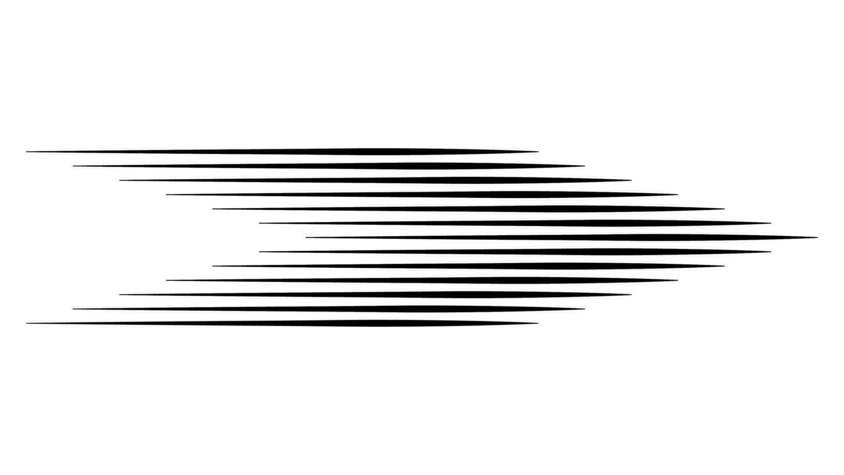 Cartoon speed line rapid motion, dynamic stripe speed movement vector