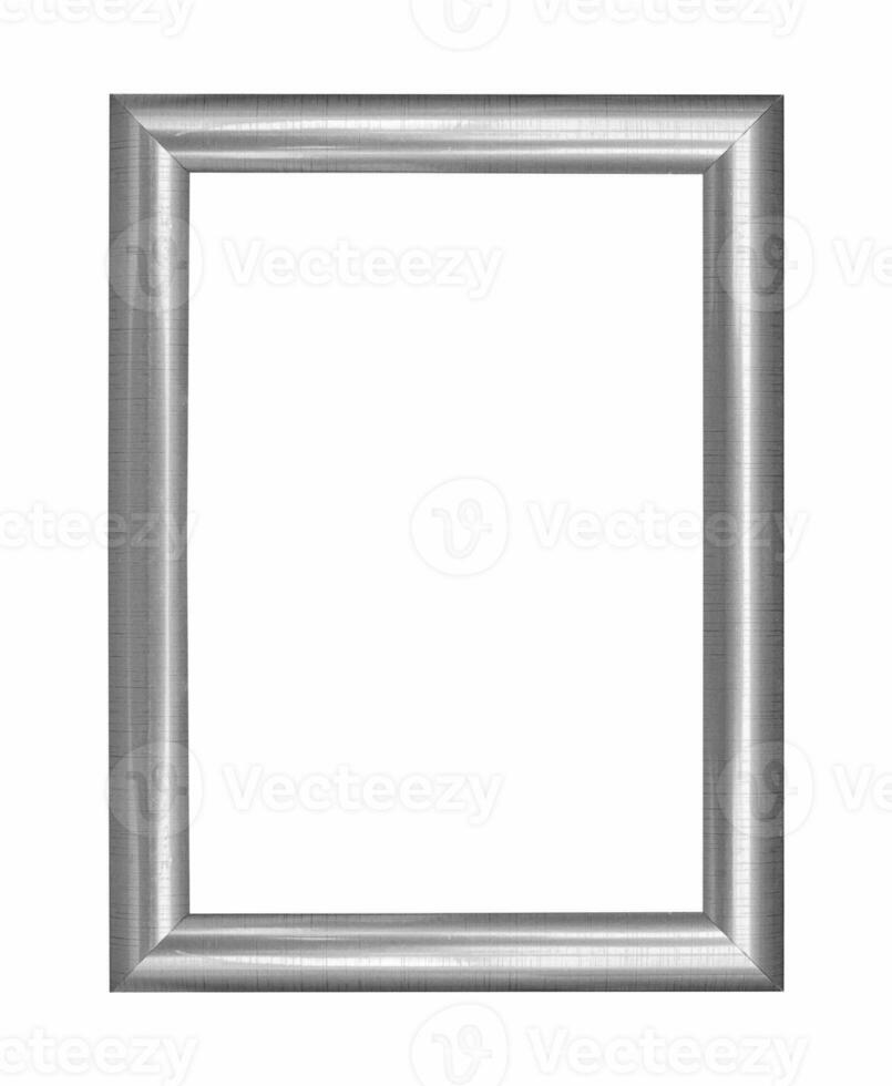 Wooden silver frame vintage isolated background, use clipping path photo