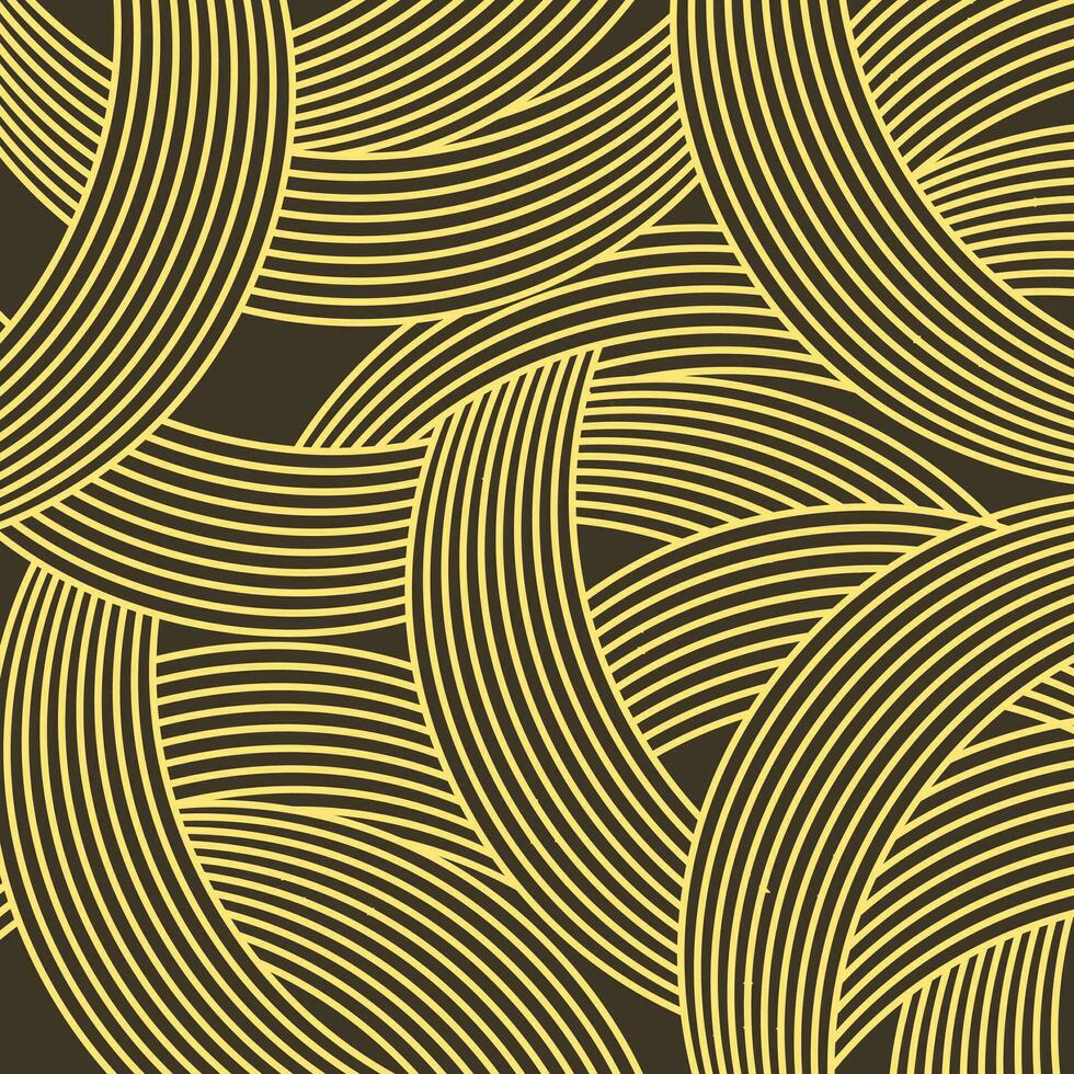 Pasta background, spaghetti abstract geometric pattern. Noodle yellow poster. vector
