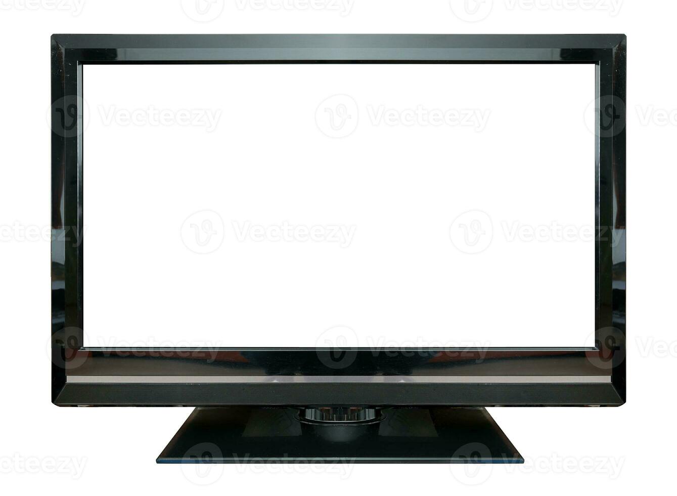 LCD Television monitor isolated on white background. photo