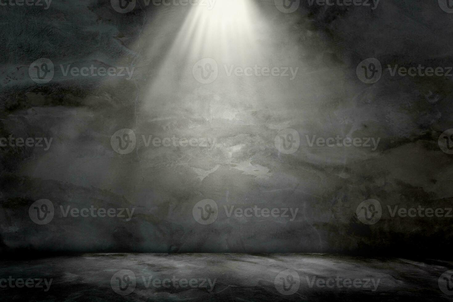 Wall concrete grunge light lamp on top background texture. photo