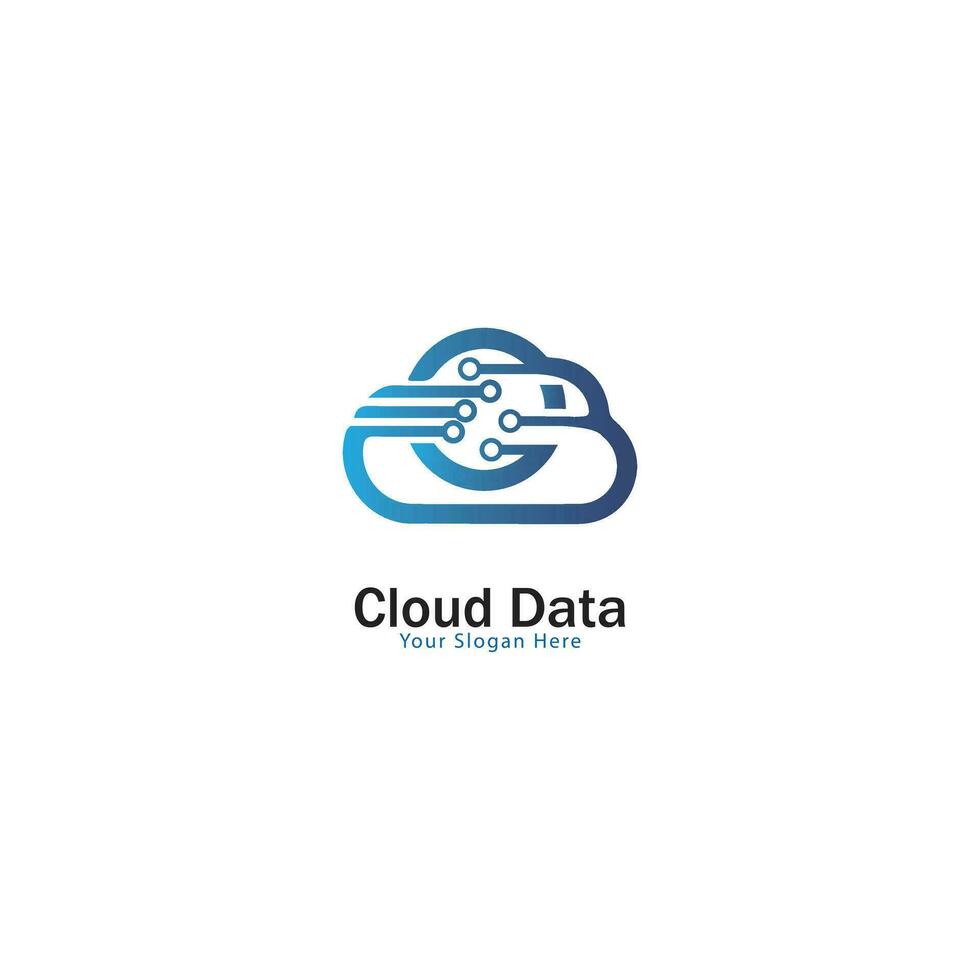 Cloud Data Logo Template and new cloud logo vector