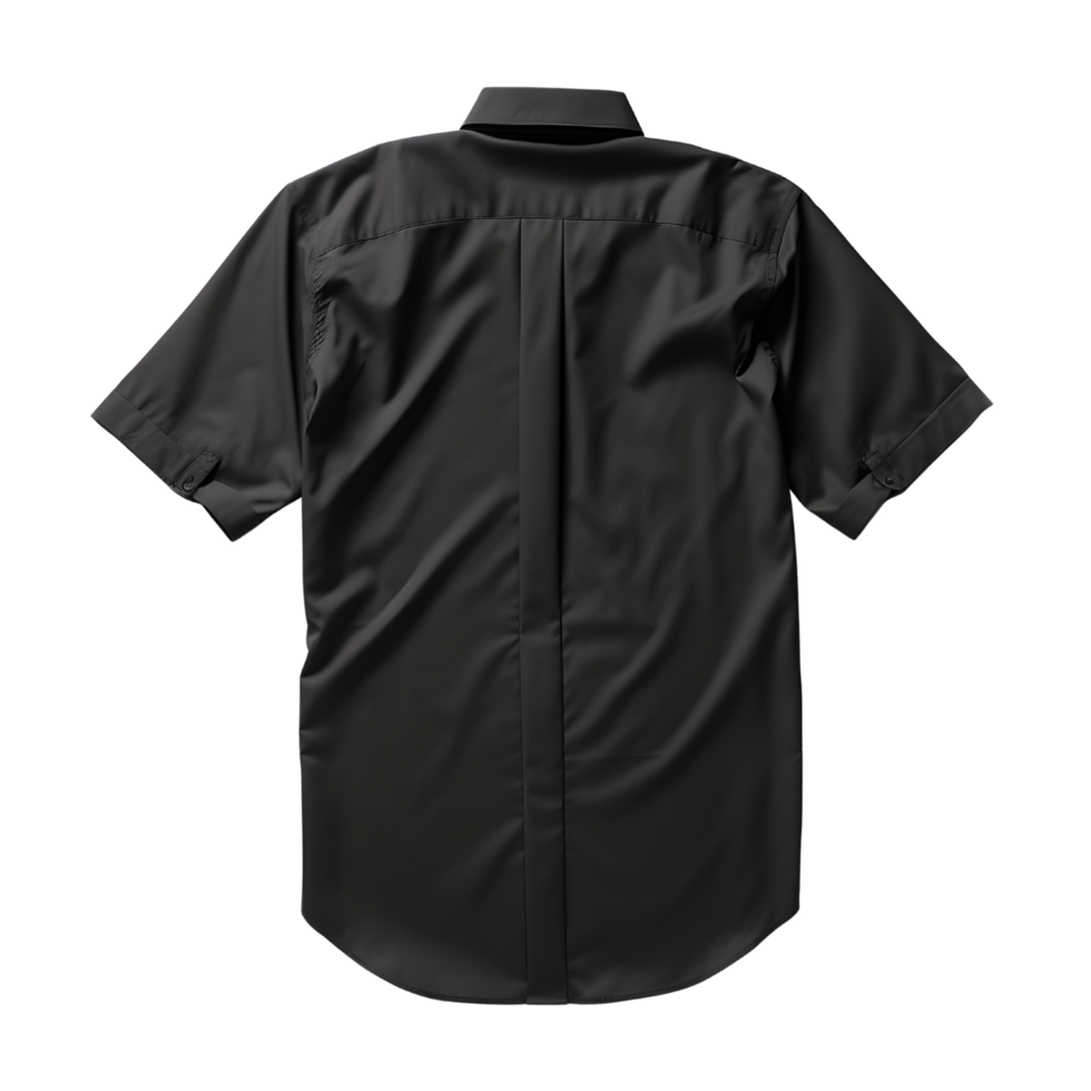 Short Sleeve Collared Shirt Back view Mockup, ai generated png