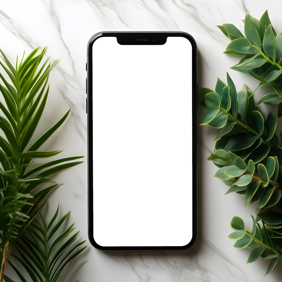 Minimal Mobile Phone Screen Mockup, ai generated png