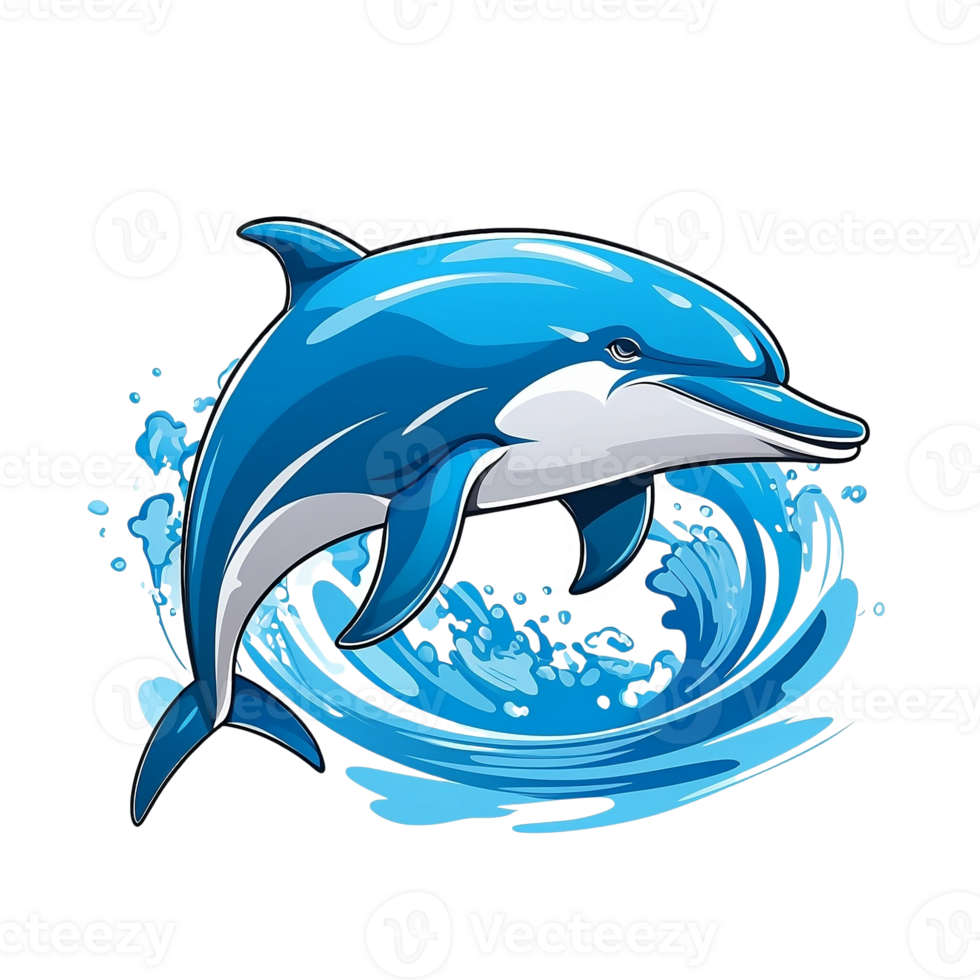 Dolphin No Background Image Great for Print On Demand Merchandise png