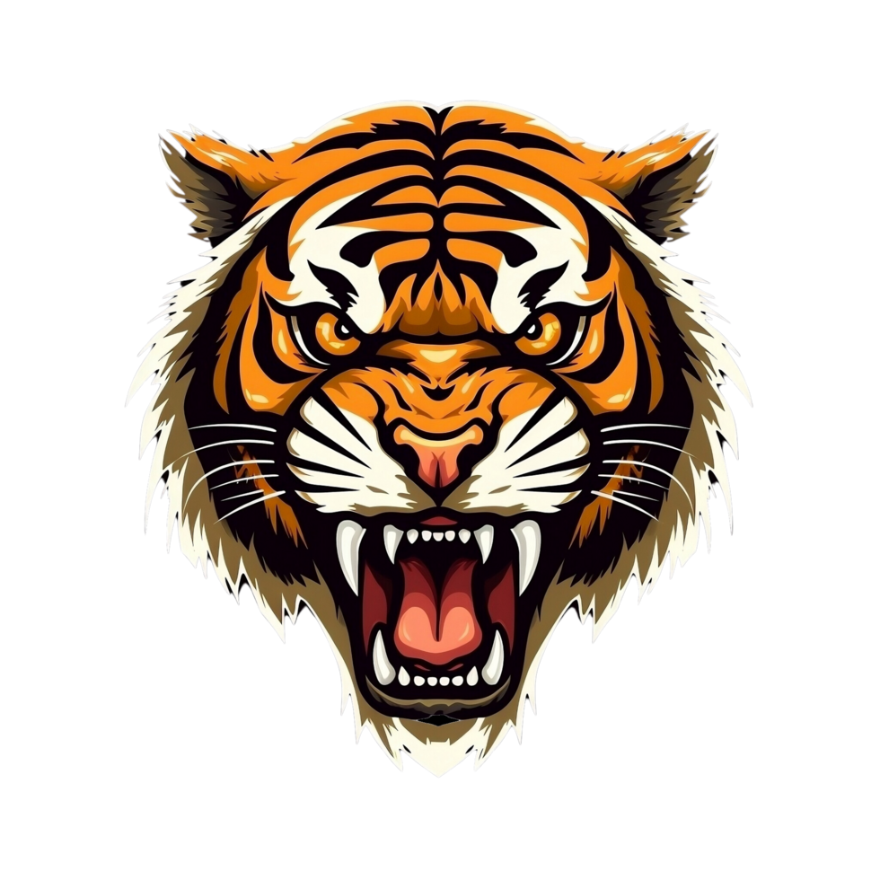 Cartoon Tiger No Background Applicable to any Context Great For Print on Demand png