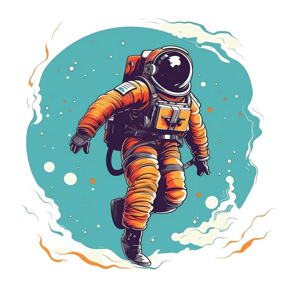 Spaceman Astronaut No Background Applicable to any context great for print on demand Merchandise png