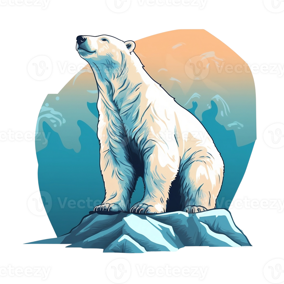 Polar Bear No Background Applicable to any Context Great for Print on Demand Merchendise png