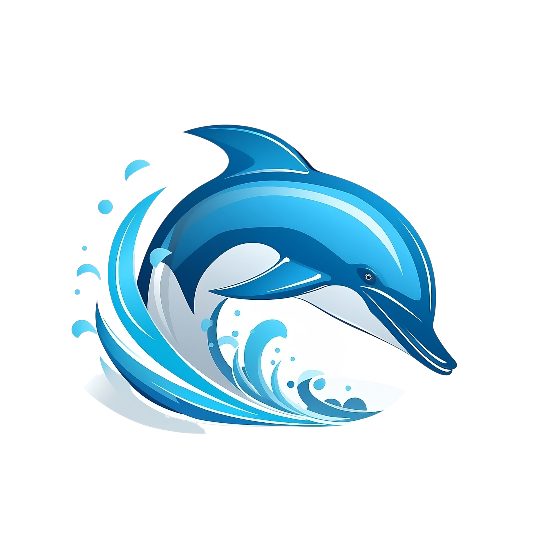 Dolphin no background image great for print on demand merchandise