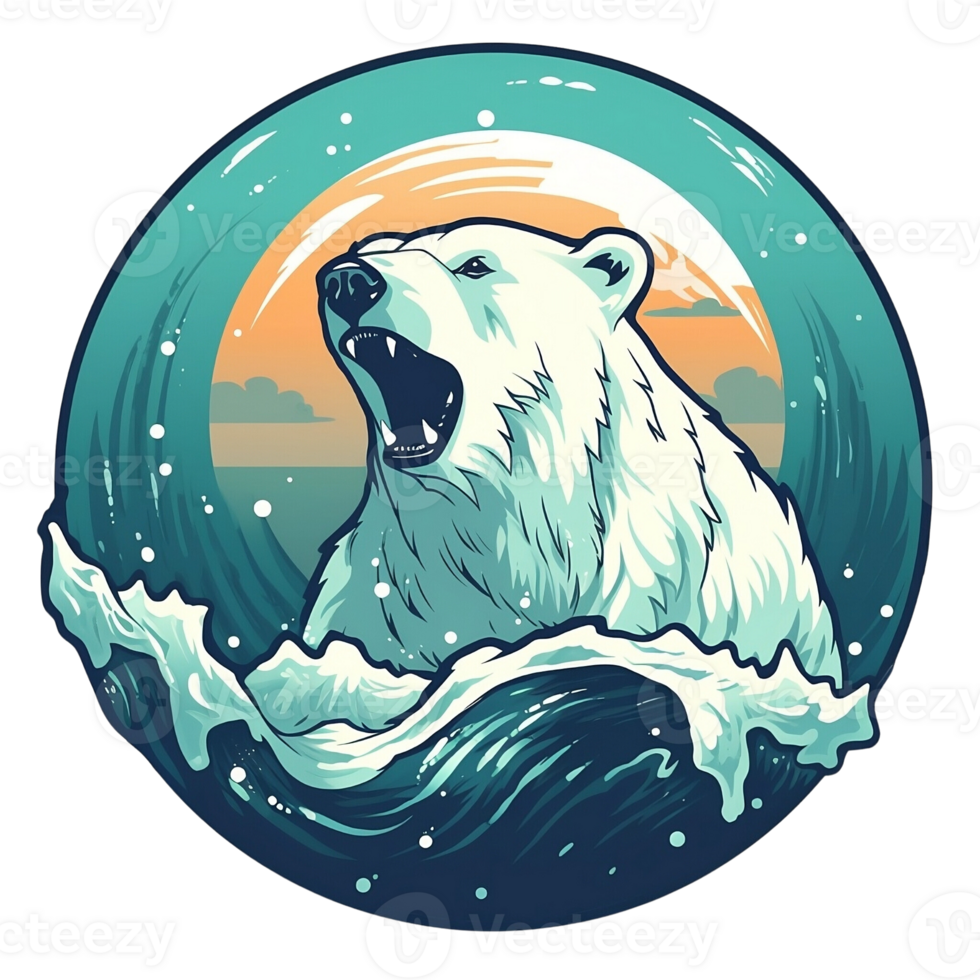 Polar Bear No Background Applicable to any Context Great for Print on Demand Merchendise png