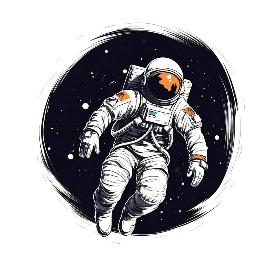 Spaceman Astronaut No Background Applicable to any context great for print on demand Merchandise png