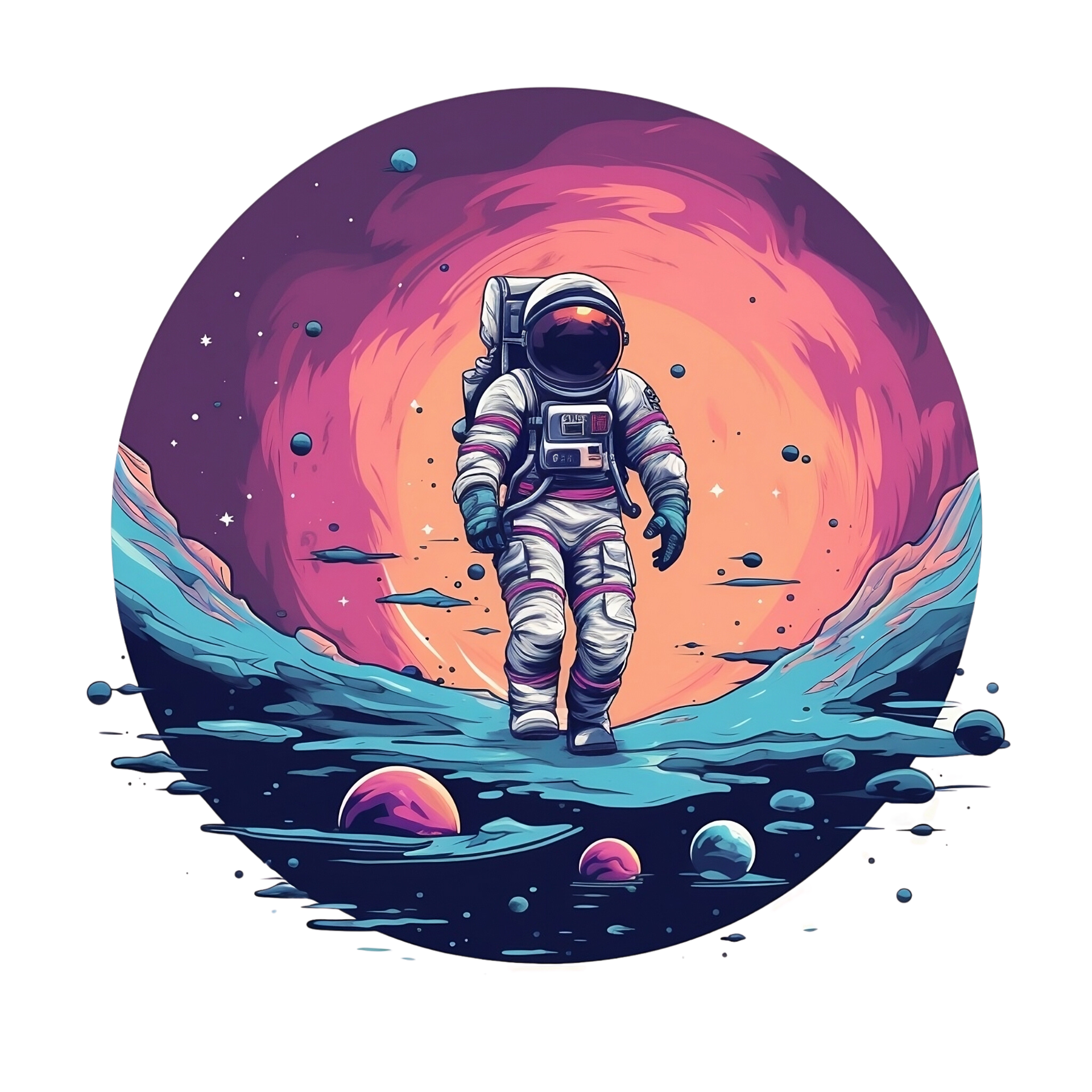 Spaceman Astronaut No Background Applicable to any context great for print  on demand Merchandise 27291171 PNG