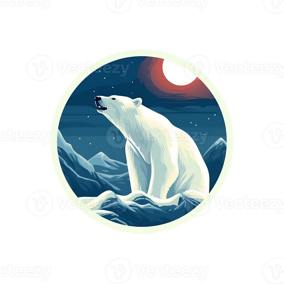 Polar Bear No Background Applicable to any Context Great for Print on Demand Merchendise png