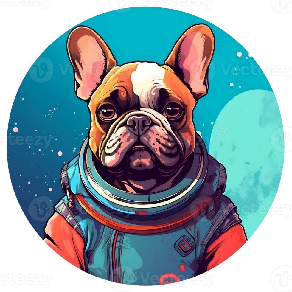 Cartoon French Bulldog No Background Applicable to any context Great for Print on Demand png