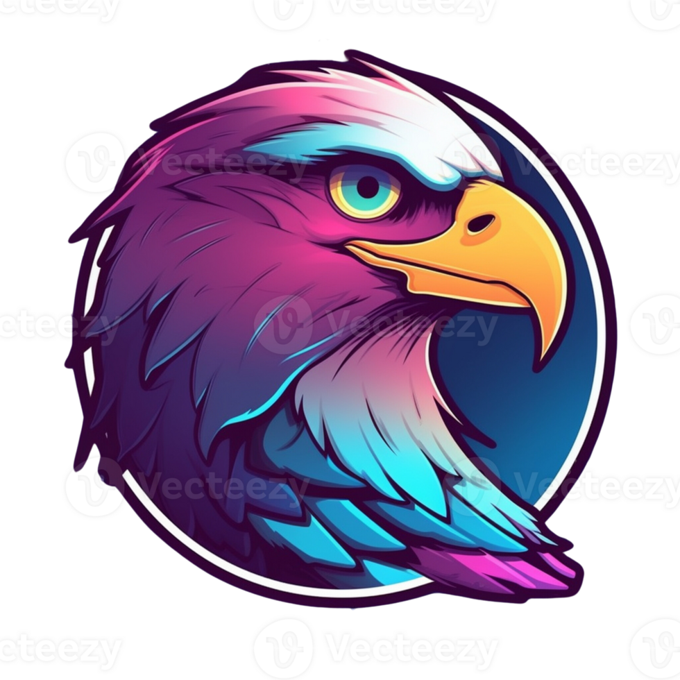 Cartoon Bald Eagle No Background Image Applicable to Any Context Great for Print On Demand Merchandise png