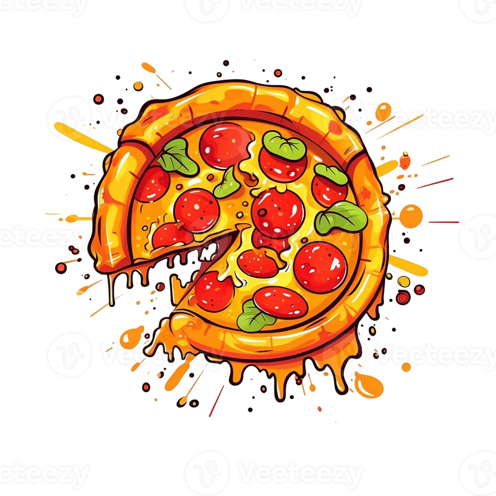 Cartoon Pizza No Background png