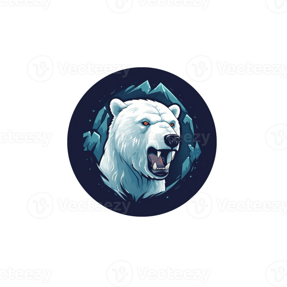 Polar Bear No Background Applicable to any Context Great for Print on Demand Merchendise png
