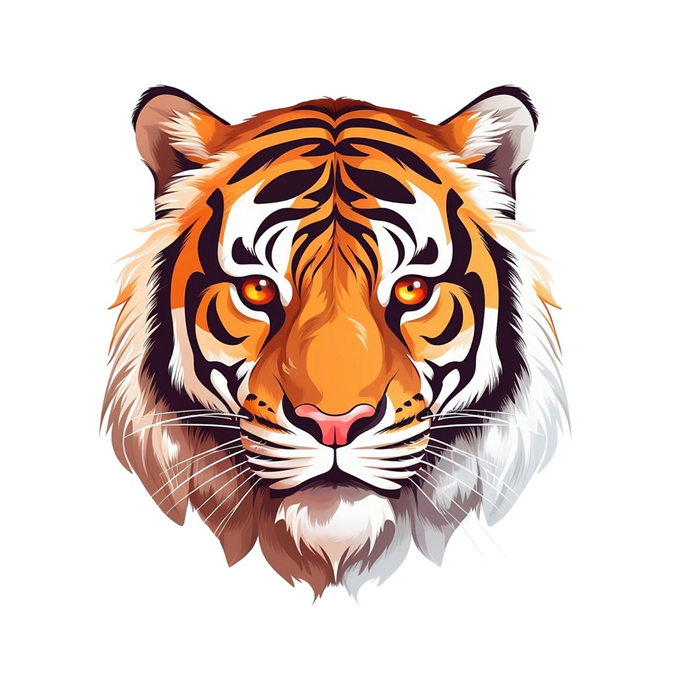 Cartoon Tiger No Background Applicable to any Context Great For Print on Demand png