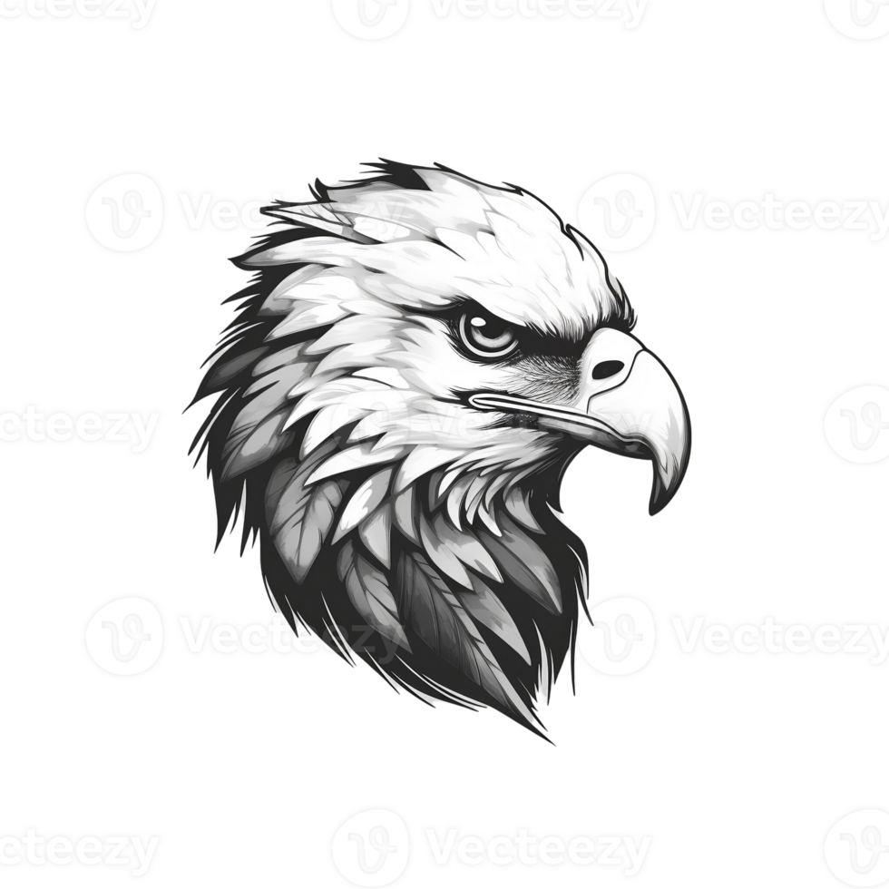 Cartoon Bald Eagle No Background Image Applicable to Any Context Great for Print On Demand Merchandise png
