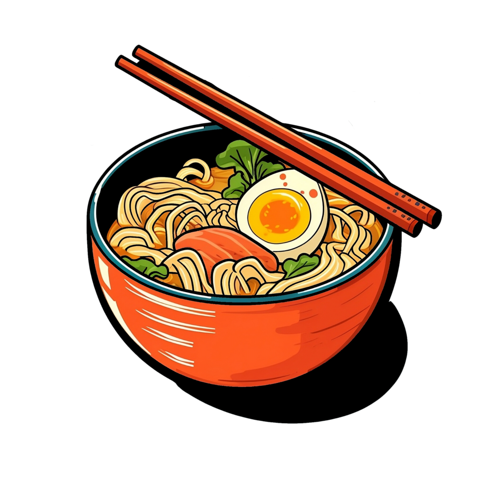 Cartoon Ramen No Background png