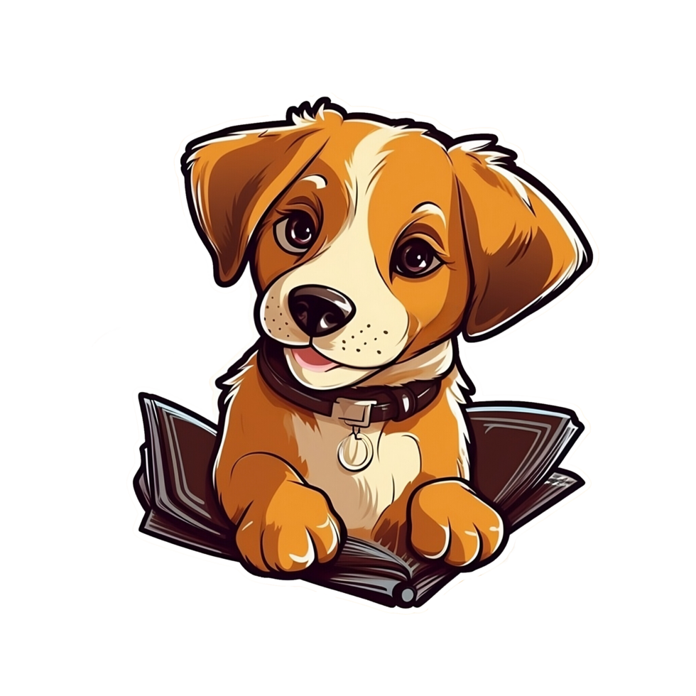 Cute Puppy Dog No Background Logo  Applicable to any Context Great for Print On Demand png