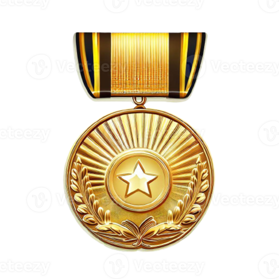 gold medal for wining sport athlete png