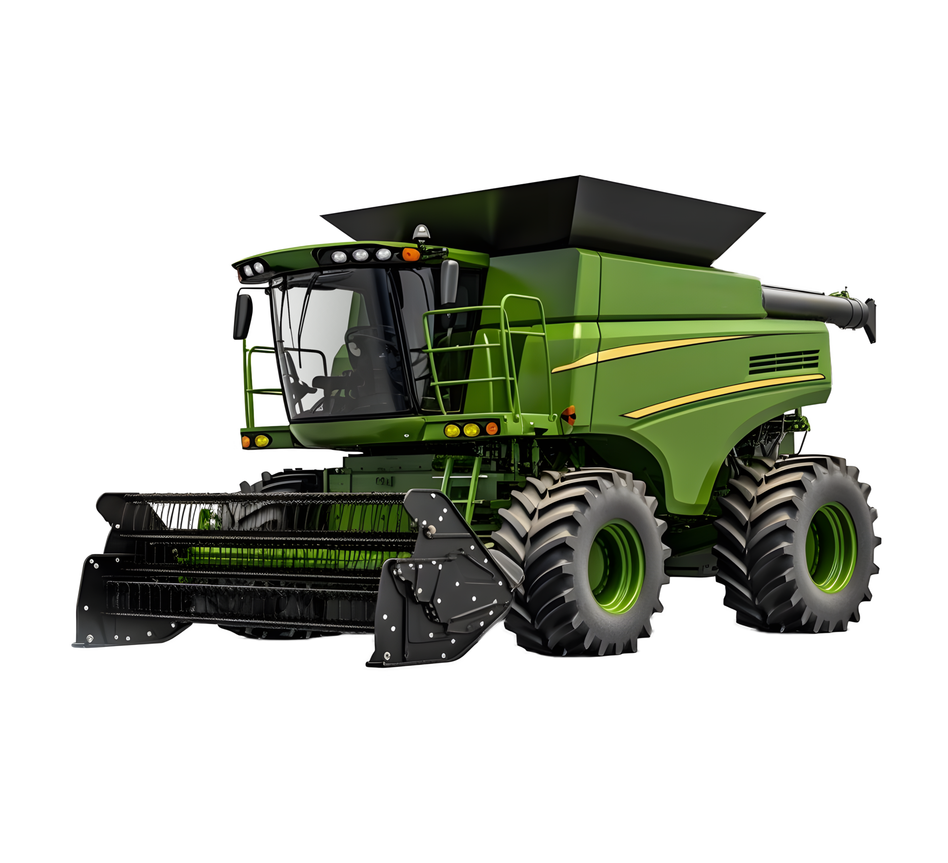 a green combine harvester on a transparent background 27291390 PNG